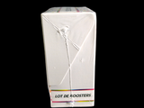 a white box with a single flower in it