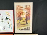 a picture of a picture of a painting and a picture of a picture of a tree
