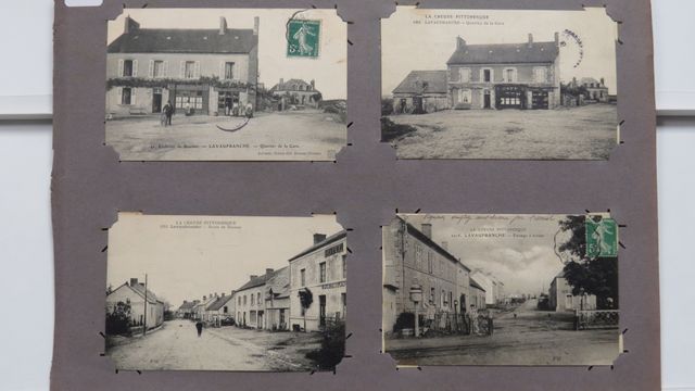 Lavaufranche Lot de 8cpa, dont 1 (La Gare, PM 1956 avec cachet en...