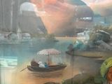 a picture of a painting on the wall of a building