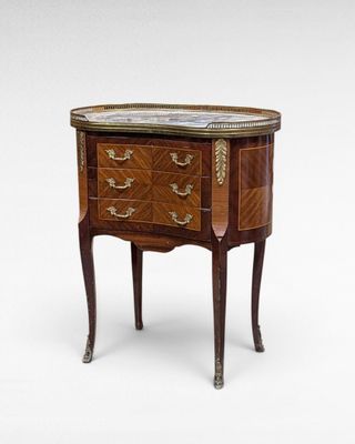 an image of a side table with a marble top