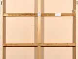 an image of a painting of a shelf with a painting on it