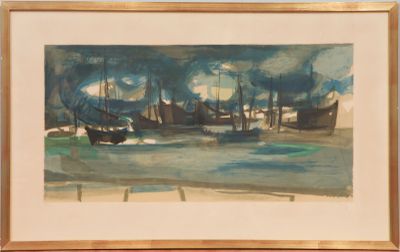 Marcel MOULY (1918-2008). Marine.