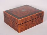 an image of a wooden box with a lid on a white background