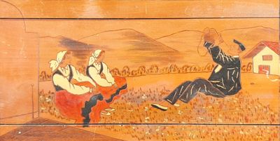 une image d'un tableau sur le mur d'un bâtiment