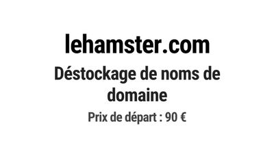 Nom de domaine lehamster.com. Catégorie: Animaux.
