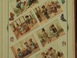 an open book with pictures of children playing in it