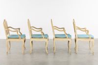 Ensemble de quatre fauteuils anciens en rotin, style Régence… (photo 6)