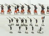 a lot of toy soldiers that are standing in a row