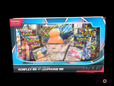 a box of pokemon cards on display in a store