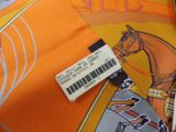 a label on a tie with a picture of a horse