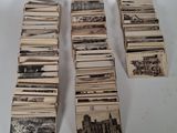four stacks of old photographs are stacked on top of each other