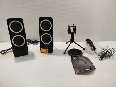 LOGITECH TRUST - Enceintes et Kit Microphone GXT - USB et Ja…
