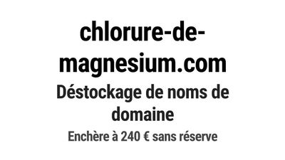 Nom de domaine chlorure-de-magnesium.