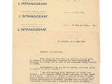 un vieux document comportant la photo en noir et blanc d'un homme
