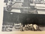 a black and white drawing of a boat in the water