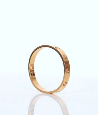 bague cartier en or jaune 18k avec anneau d'amour