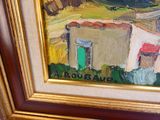 a picture of a painting of a house in a frame