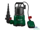 a green and black pump with a hose attached to it
