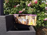 a box that has a picture of a city on it