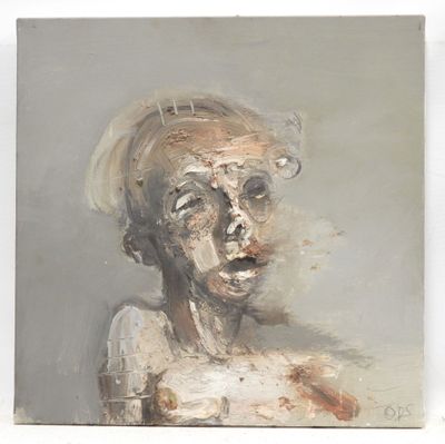 an image of a painting of a woman with a hat on