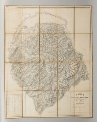 an old map of the mountains and valleys of the united states