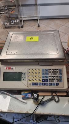 a scale that is sitting on a table in a store