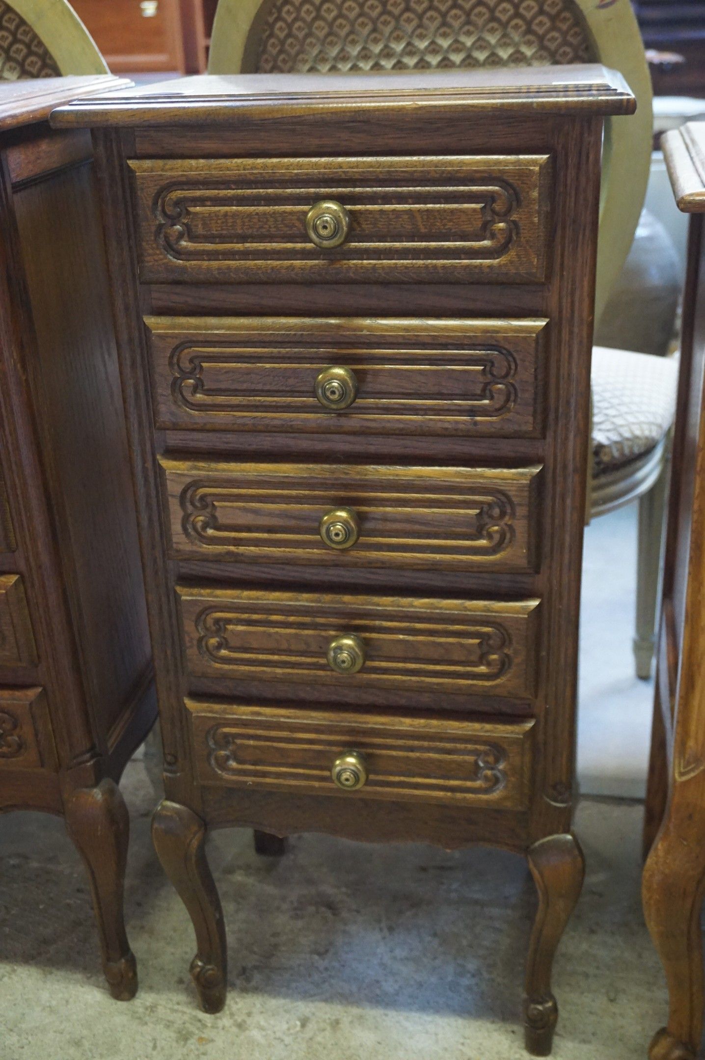 commode de style Louis XV - à 5 tiroirs - H : 81 cm L : 37 c…