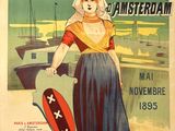 une image d'une affiche annonçant une exposition internationale à Amsterdam