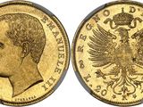 l'image d'une pièce d'or représentant la tête d'un homme
