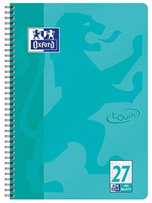 Cahier à spirales Oxford, format A5, bleu, lot de 25