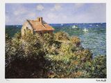 une image représentant une peinture d'une maison située sur une falaise surplombant l'océan
