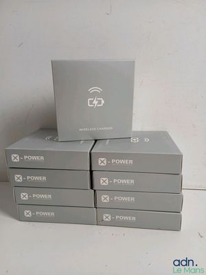 four boxes of power products stacked on top of each other on a table