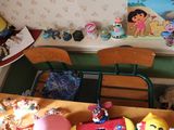 a table with a bunch of toys on top of it