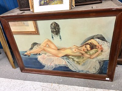 une image d'un tableau représentant une femme allongée sur un lit