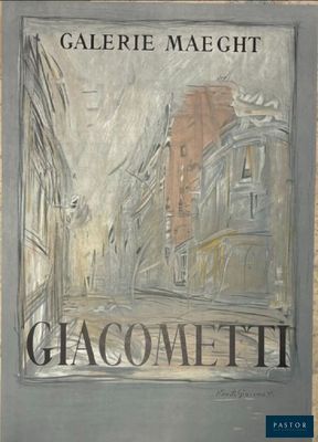une peinture représentant une rue de la ville avec des immeubles en arrière-plan