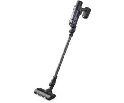 a close up of a cordless vacuum cleaner on a white background
