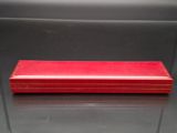 a red box that is sitting on a table