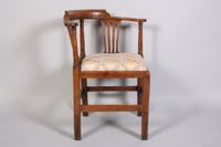 fauteuil d'angle anglais à dossier ajouré, en chêne, d'époqu… (photo 2)