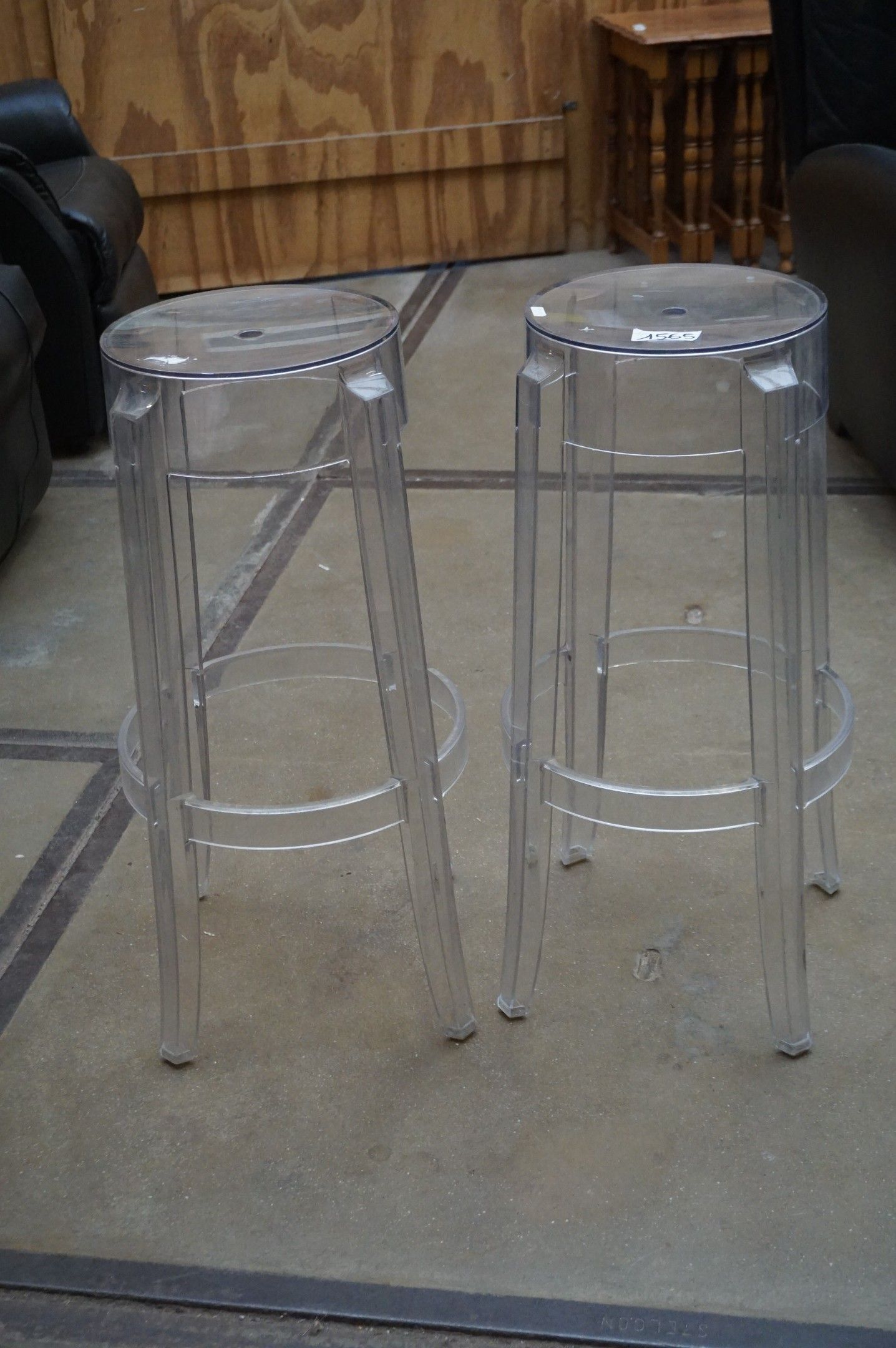 PHILIPPE STARCK pour KARTELL - 2 tabourets de bar CHARLES GH…