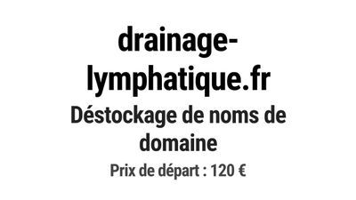 Nom de domaine drainage-lymphatique.