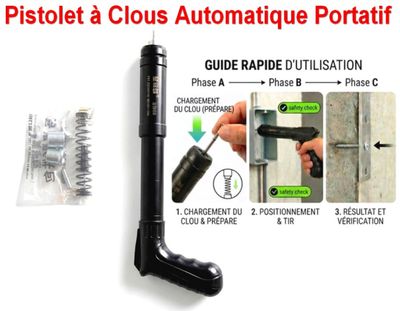 the diagram shows how to use a pistol gun to open the door