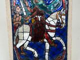 an image of a painting of a man riding on a horse