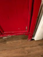 UN MEUBLE BOIS ROUGE 2 PORTES JAPONISANT 97 X 45 X 108 CM (photo 3)