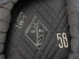 a close up of a hat with a label on it