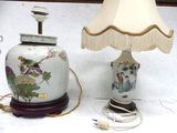 a lamp that is sitting on a table next to a lamp
