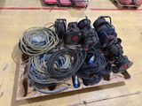 many different types of electrical equipment on a pallet