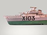 a model of a boat on display on a table