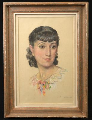 portrait of a woman in a yellow dress by a black background