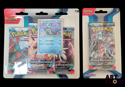 deux paquets de cartes Pokémon présentés dans leur emballage